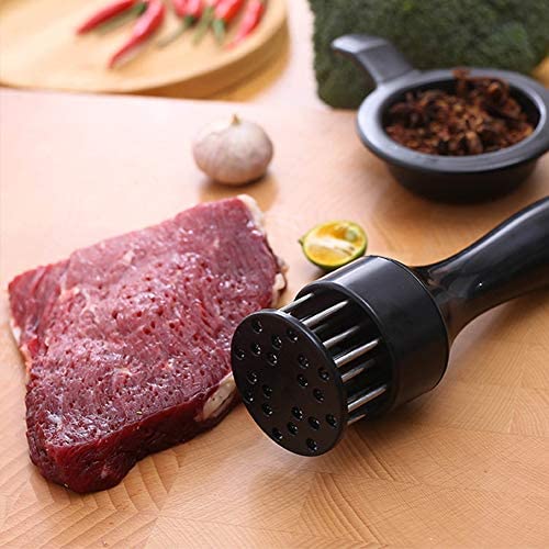 QNCIGER Meat Tenderizer Tool, 21 Stainless Steel Meat Tenderizer Needle,  Meat Poker Tool for Tenderizing and BBQ or Steak (Black) – QNCIGER